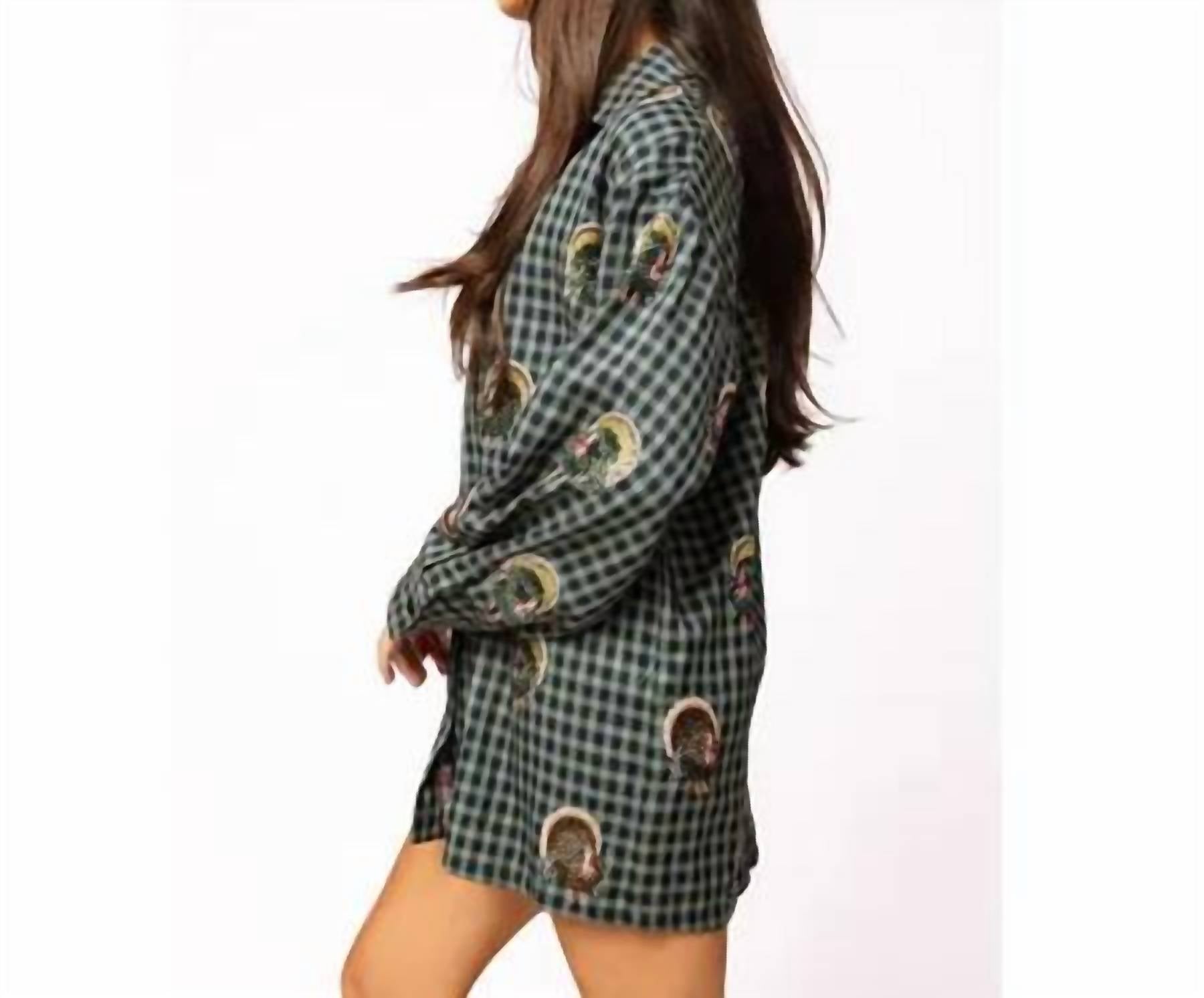 Queen Of Sparkles - Scattered Turkey Button Up Dress