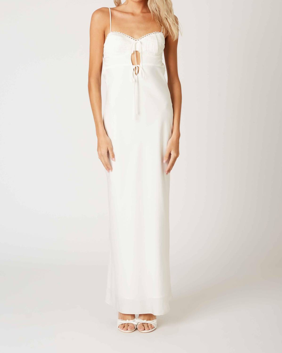 Cotton Candy La - Hannah Milkmaid Slip Maxi Formal Dress