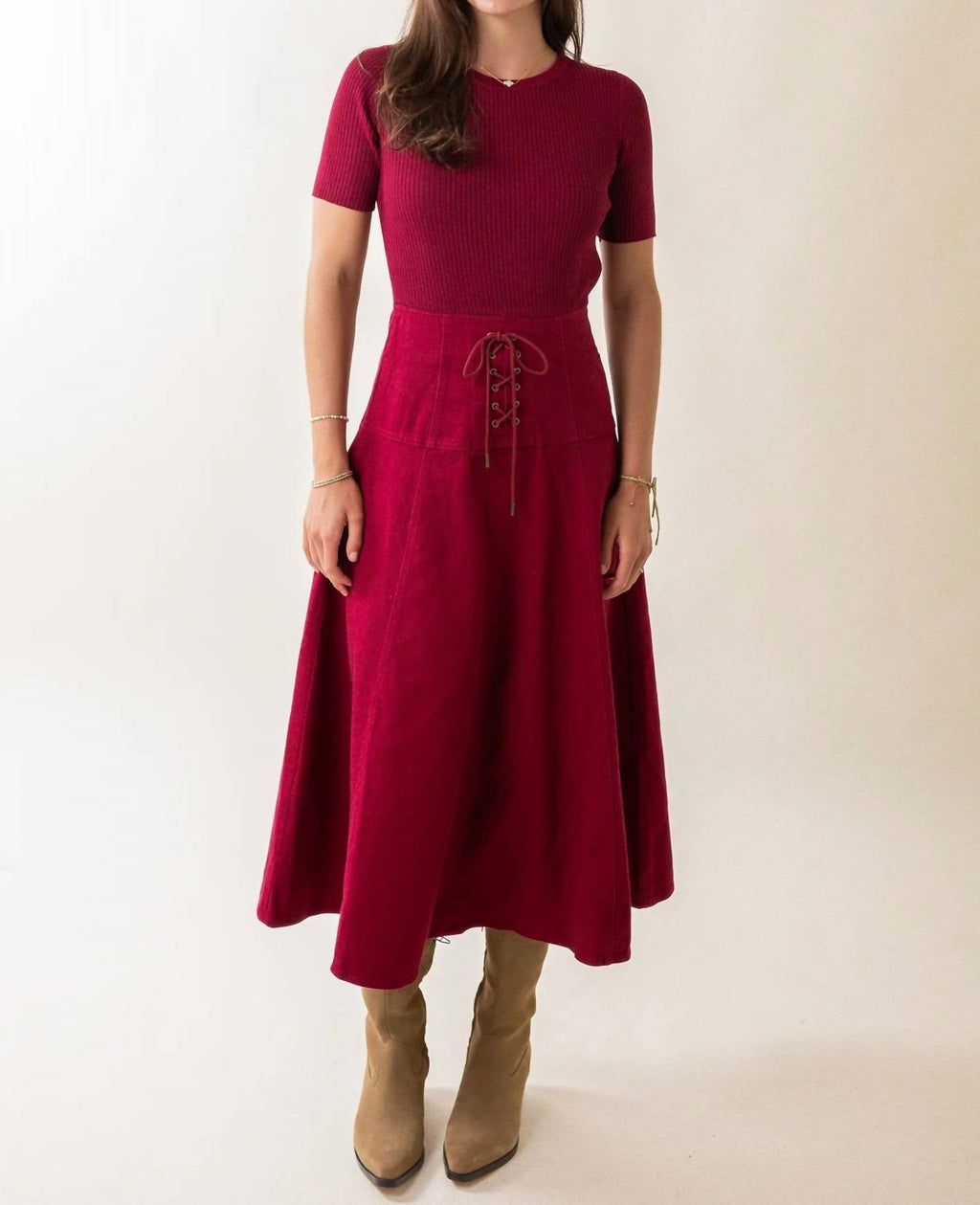 Mint Exclusives - Lace Up Midi Dress