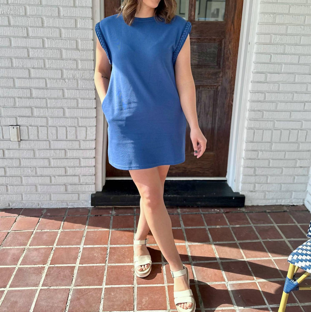 She + Sky - Halma Braided Sleeve Mini Dress