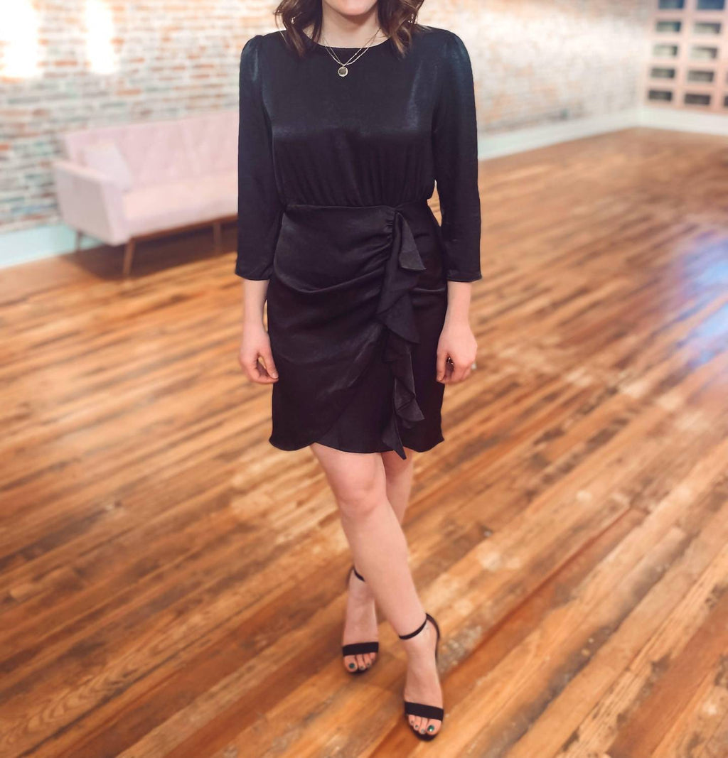 Gilli - Quinn Satin Ruffle Mini Dress