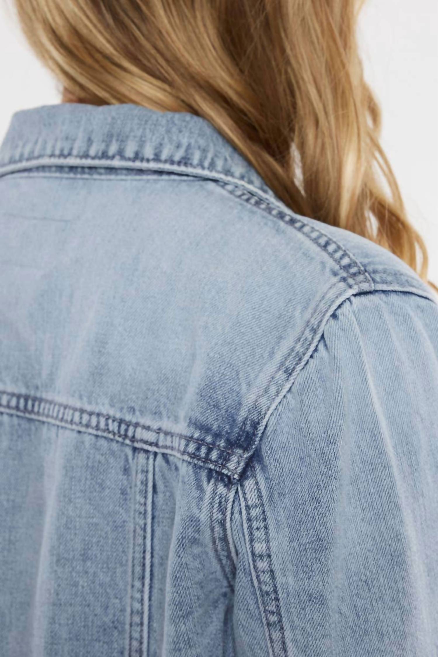 Kancan - Classic Fit Peplum Denim Jacket
