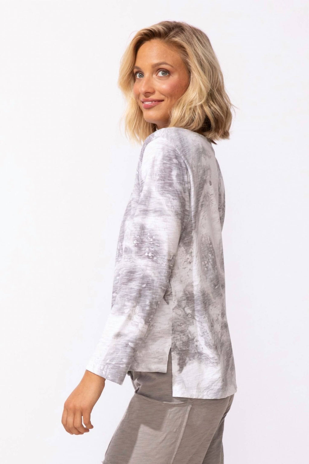 Habitat - Peruvian Cotton Ocean Marble Hi-lo Tee Top