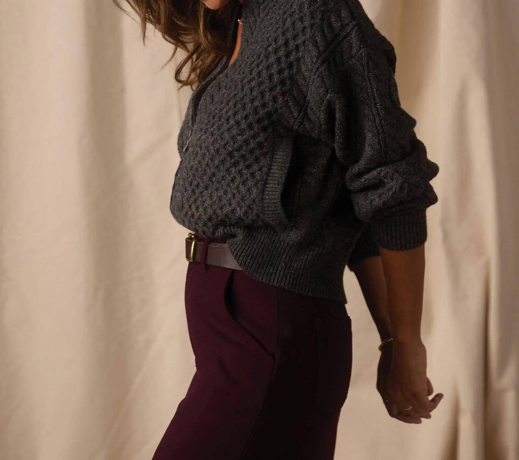 The Normal Brand - Mixed Cable Knit Bomber Jacket