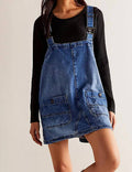 Sweetkama - Backroad Denim Overall Mini Dress