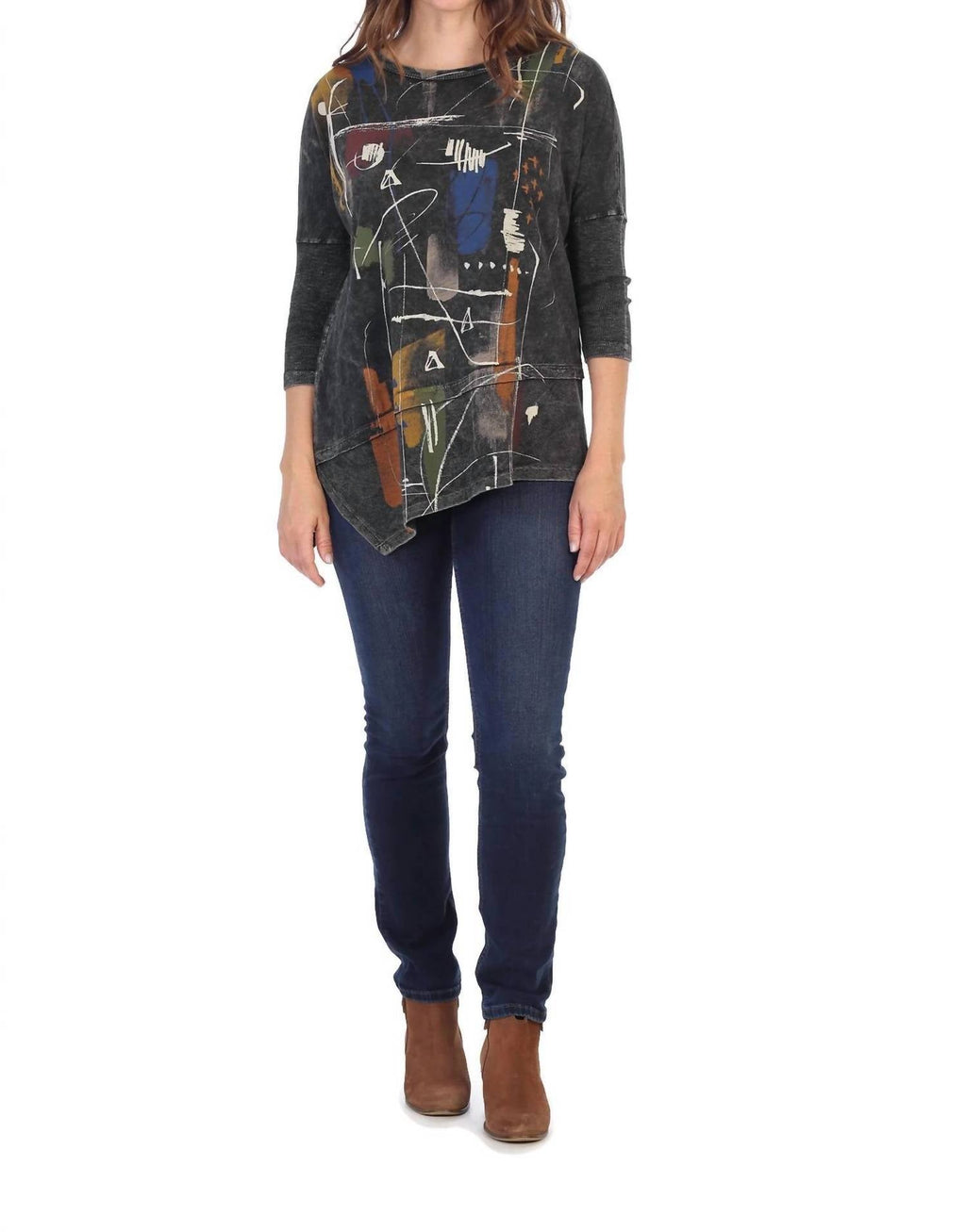 Jess & Jane - Whitney Mineral Washed Dolman Sleeve Cotton Top