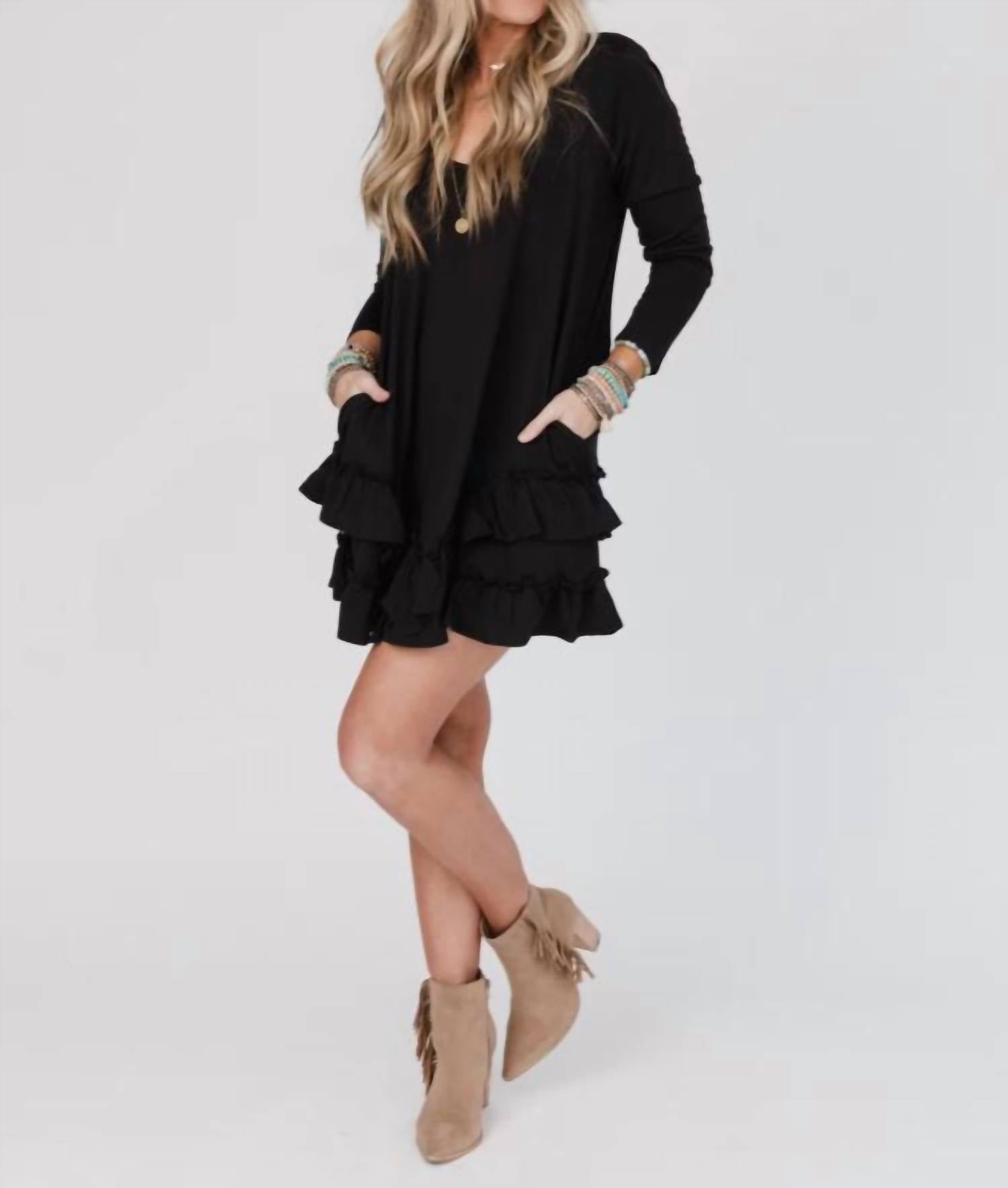 Three Bird Nest - Constance Ruffle Hem Dress