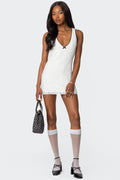 Selah Lace Contrast Mini Dress