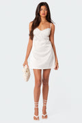 Rowan Mini Satin Effect Slip Dress