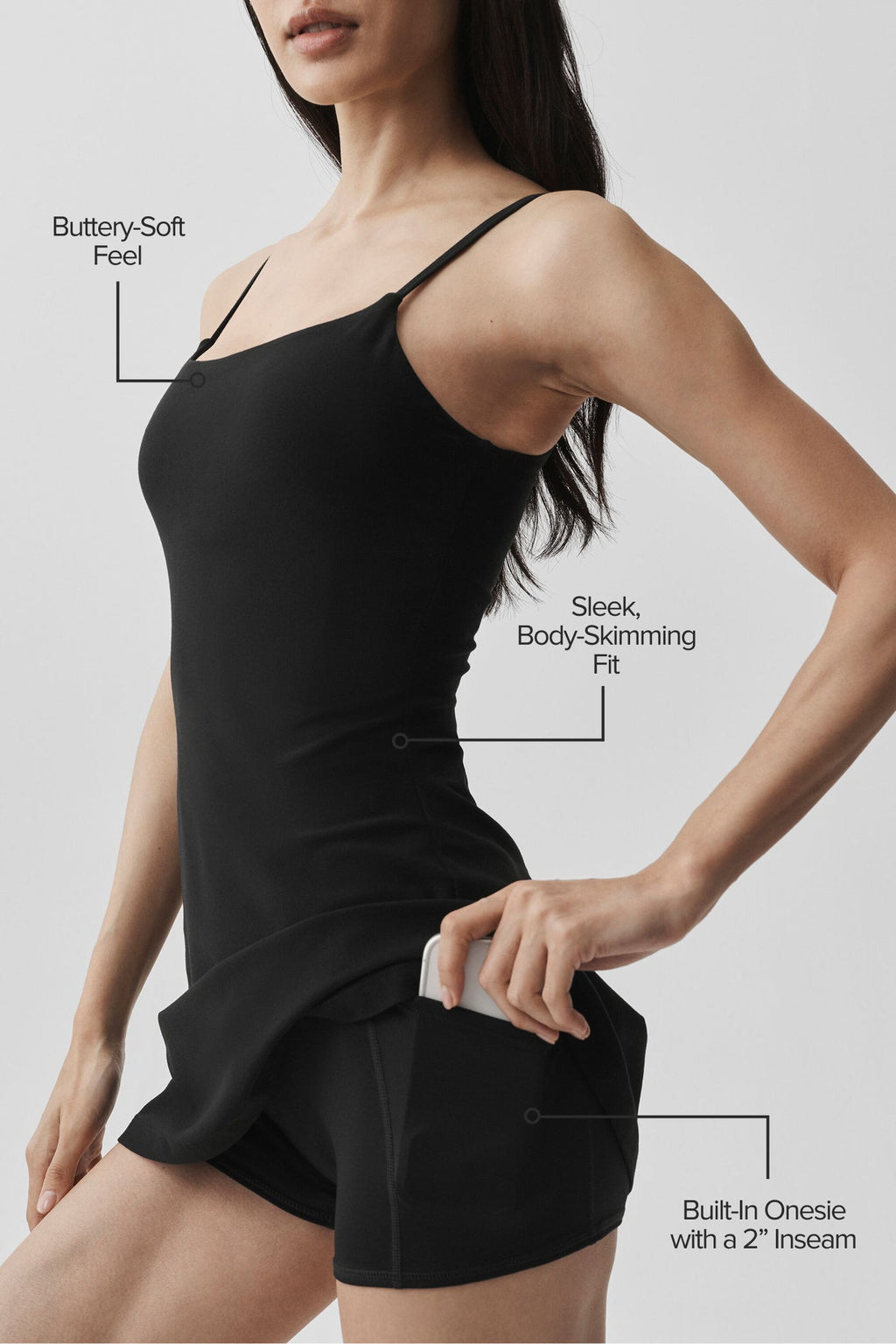 Alosoft Encore Tennis Dress - Black
