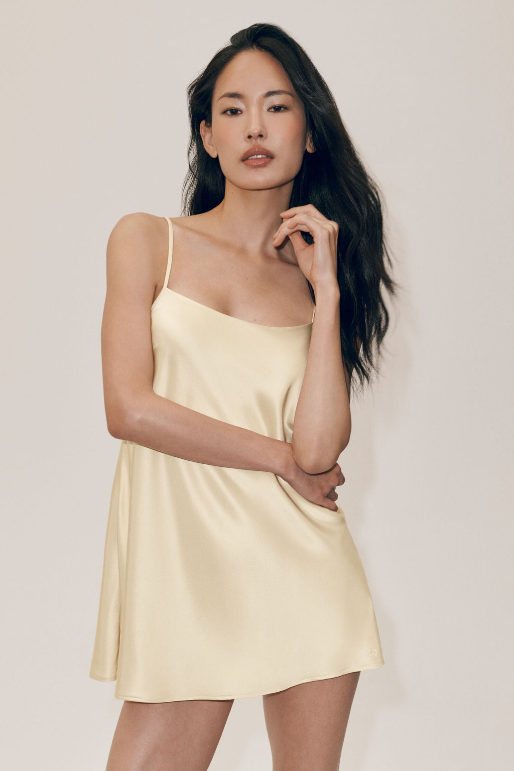 Silk Blend Radiance Dress - Sandy Beige