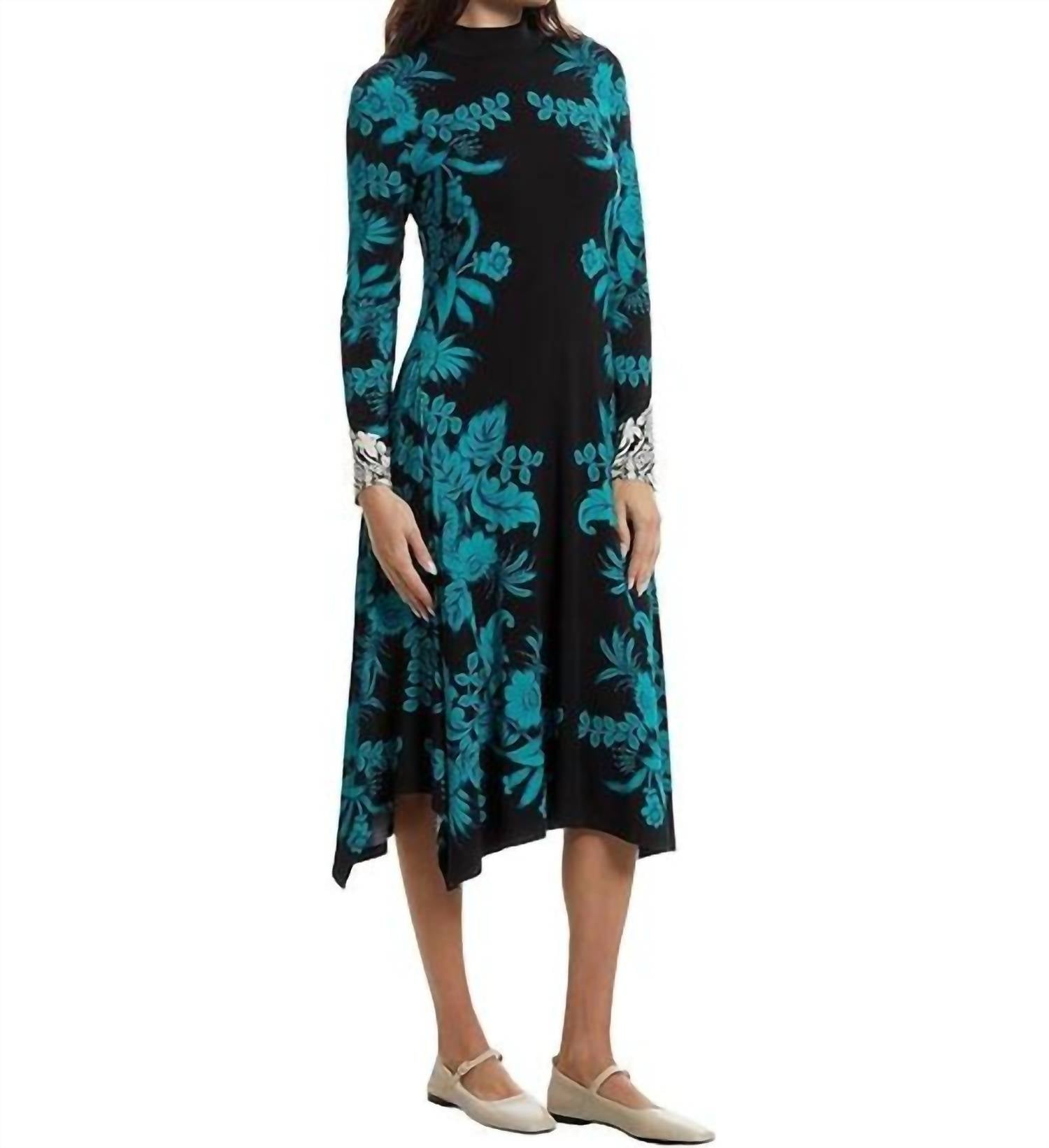 Johnny Was - JANIE FAVORITE HANKERCHIEF HEM MOCK NECK DRESS