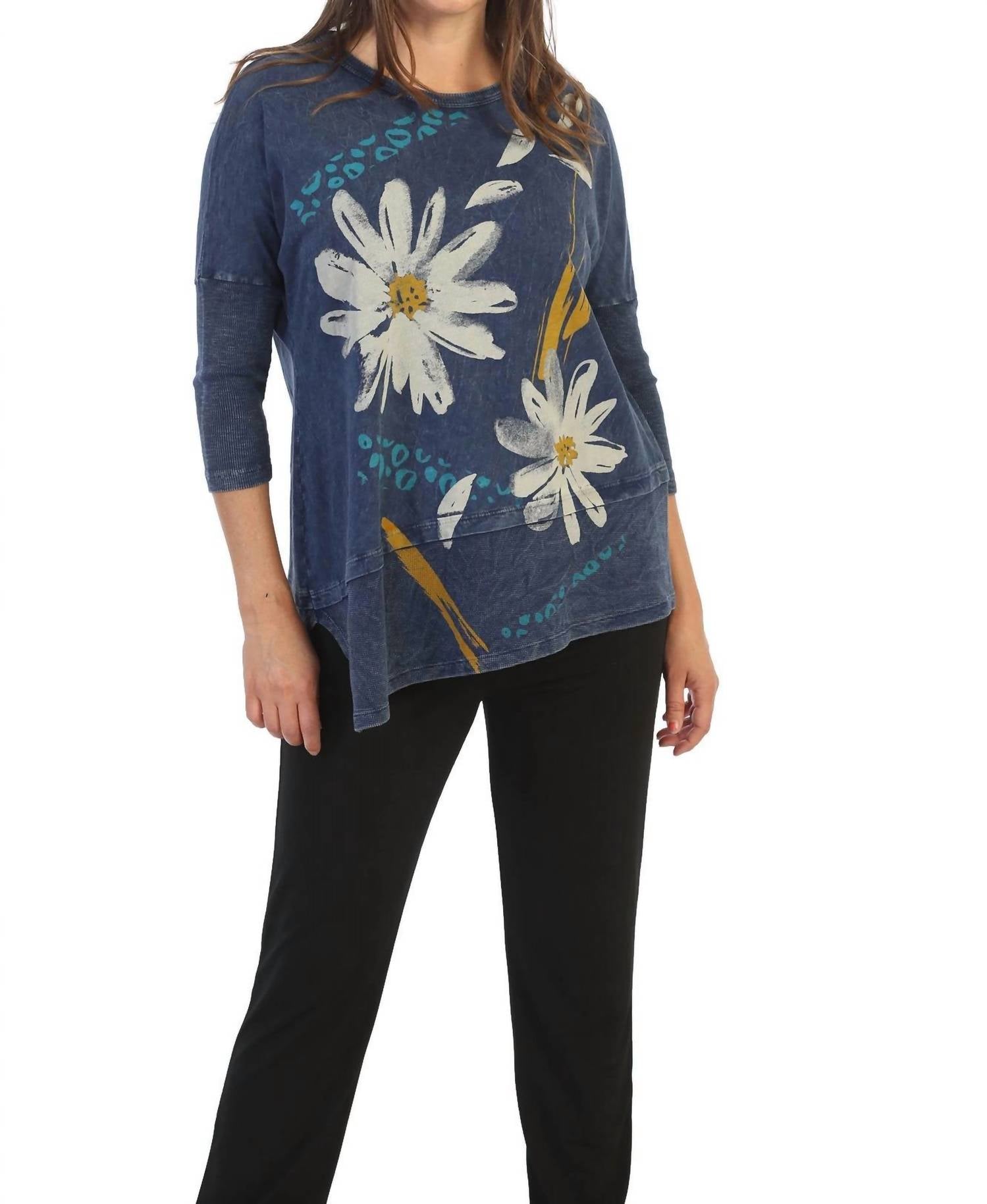 Jess & Jane - Cherish Mineral Washed Dolman Sleeve Cotton Top