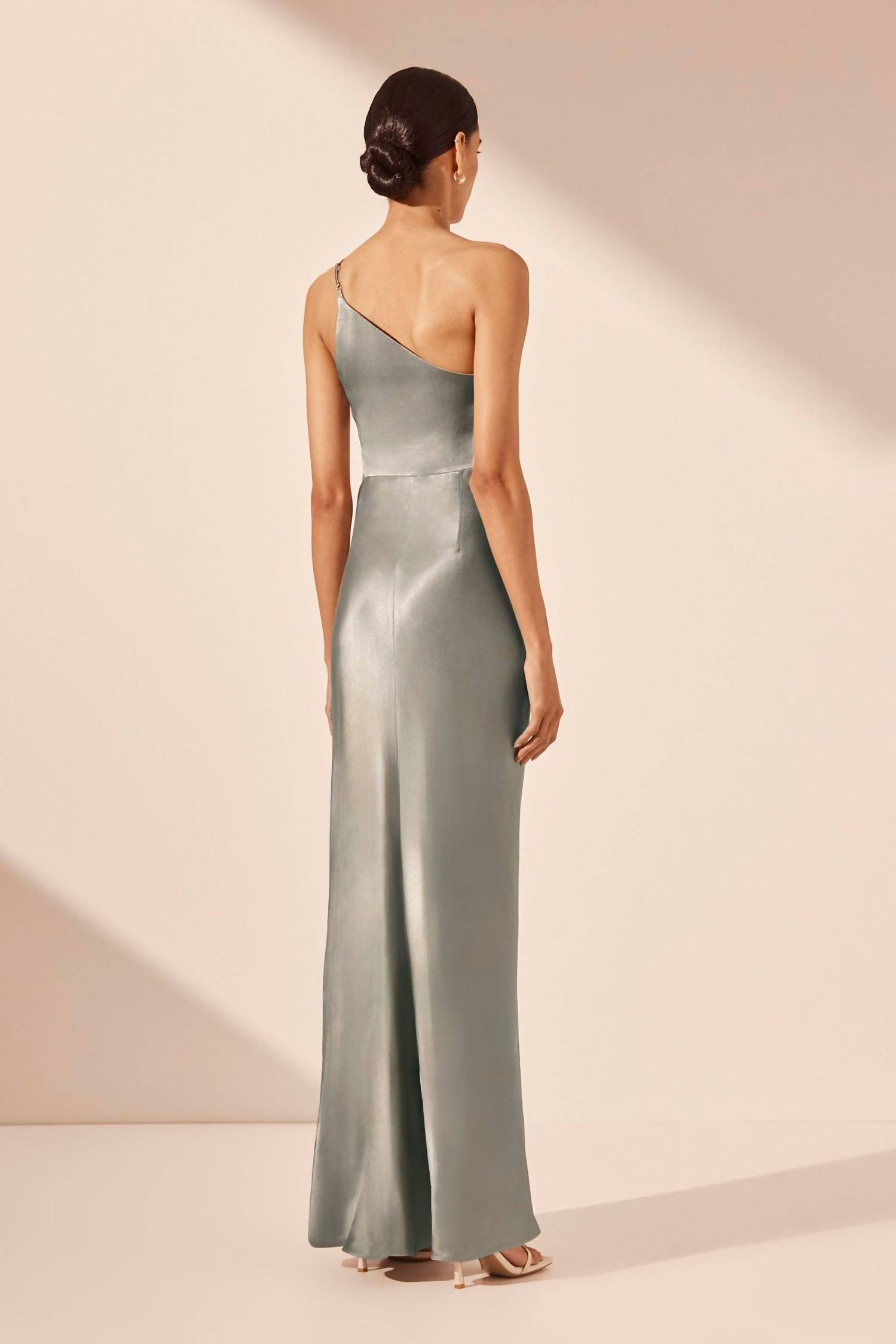 Shona Joy - La Lune Asymmetric Gathered Maxi Dress