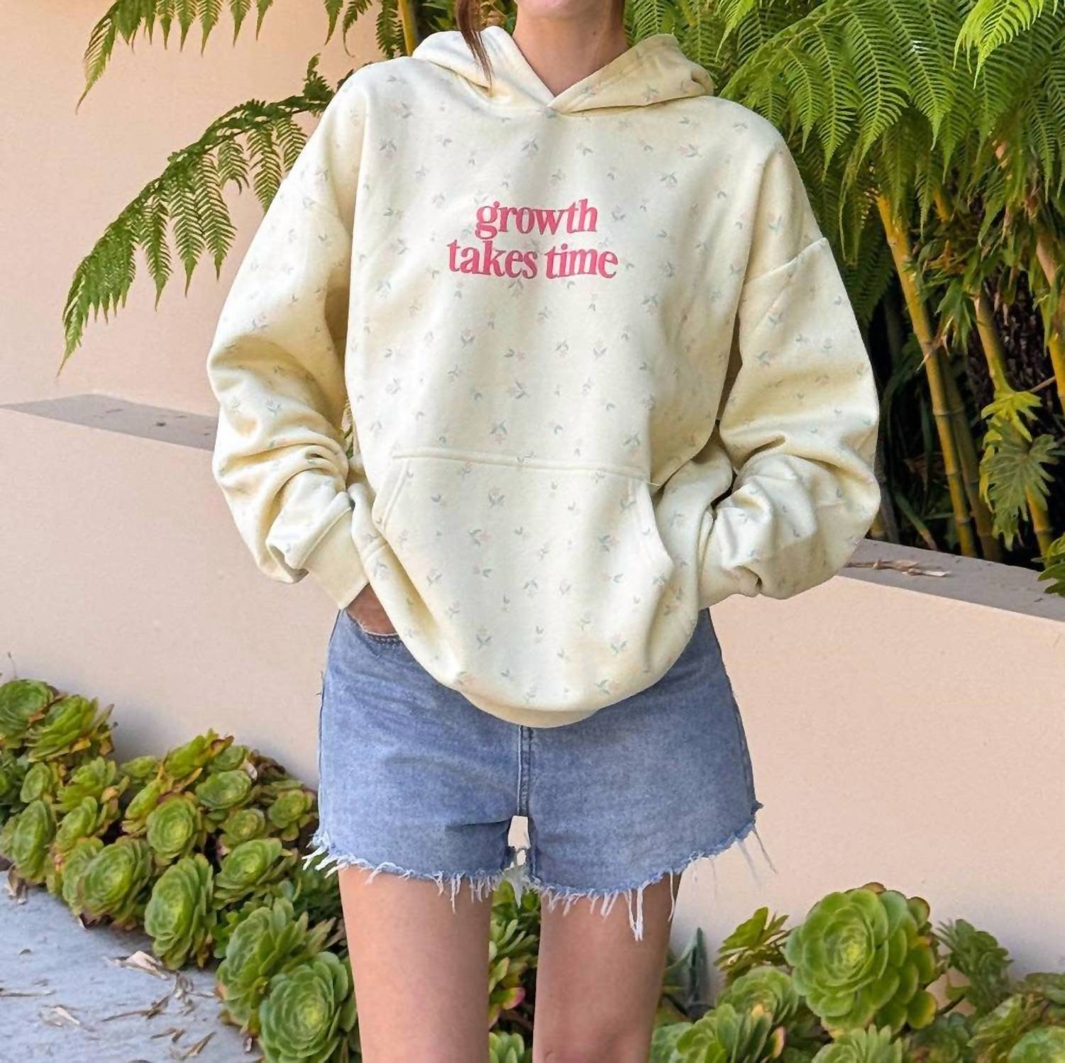 Elevated Faith - Unisex - Growth Takes Time Allover Floral Hoodie