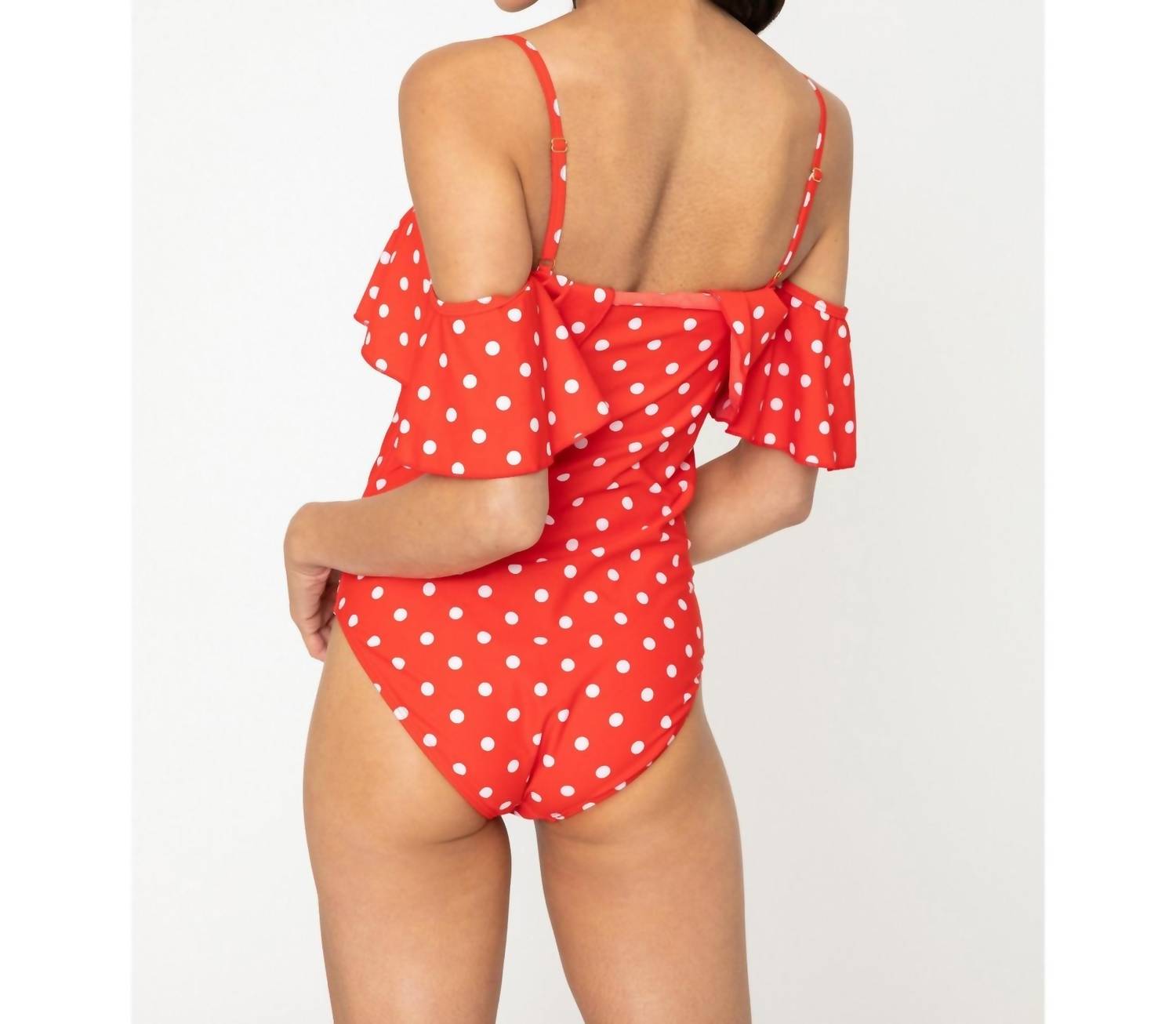 Marina West Swim - Polka Dot Off Shoulder One Piece