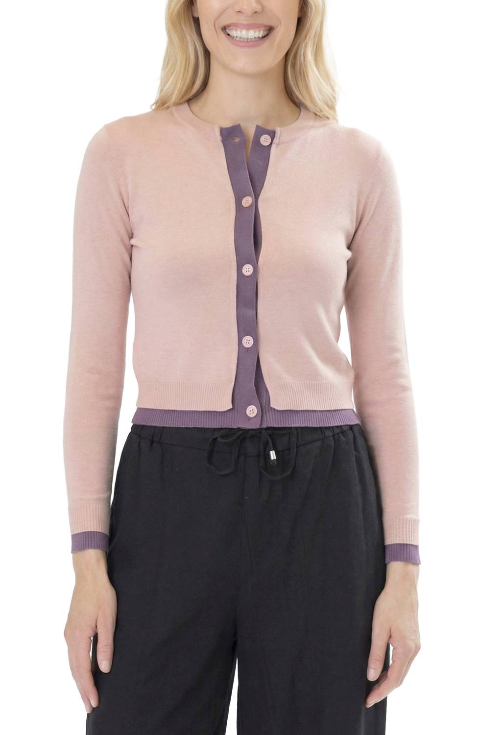 Area Stars - Contrast Trim Cardigan
