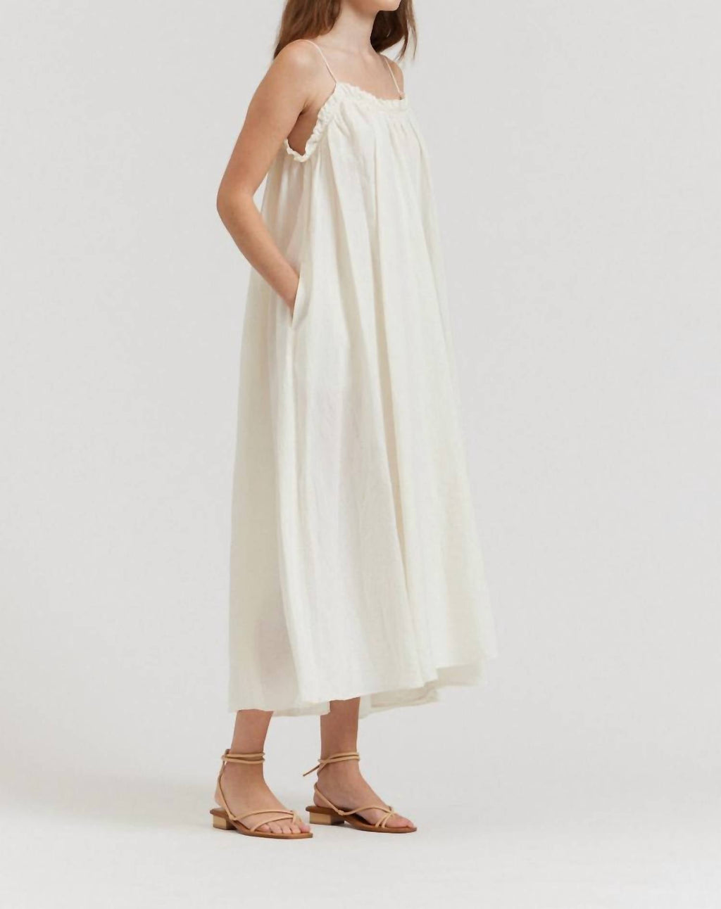 There-Elsewhere - Linen Tank Dress