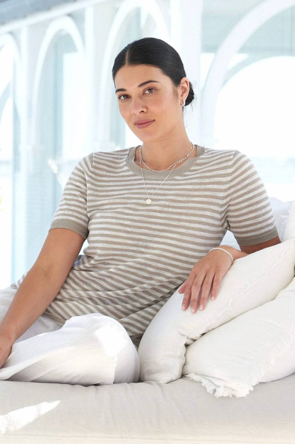 Foil - Why Knot Stripe Top