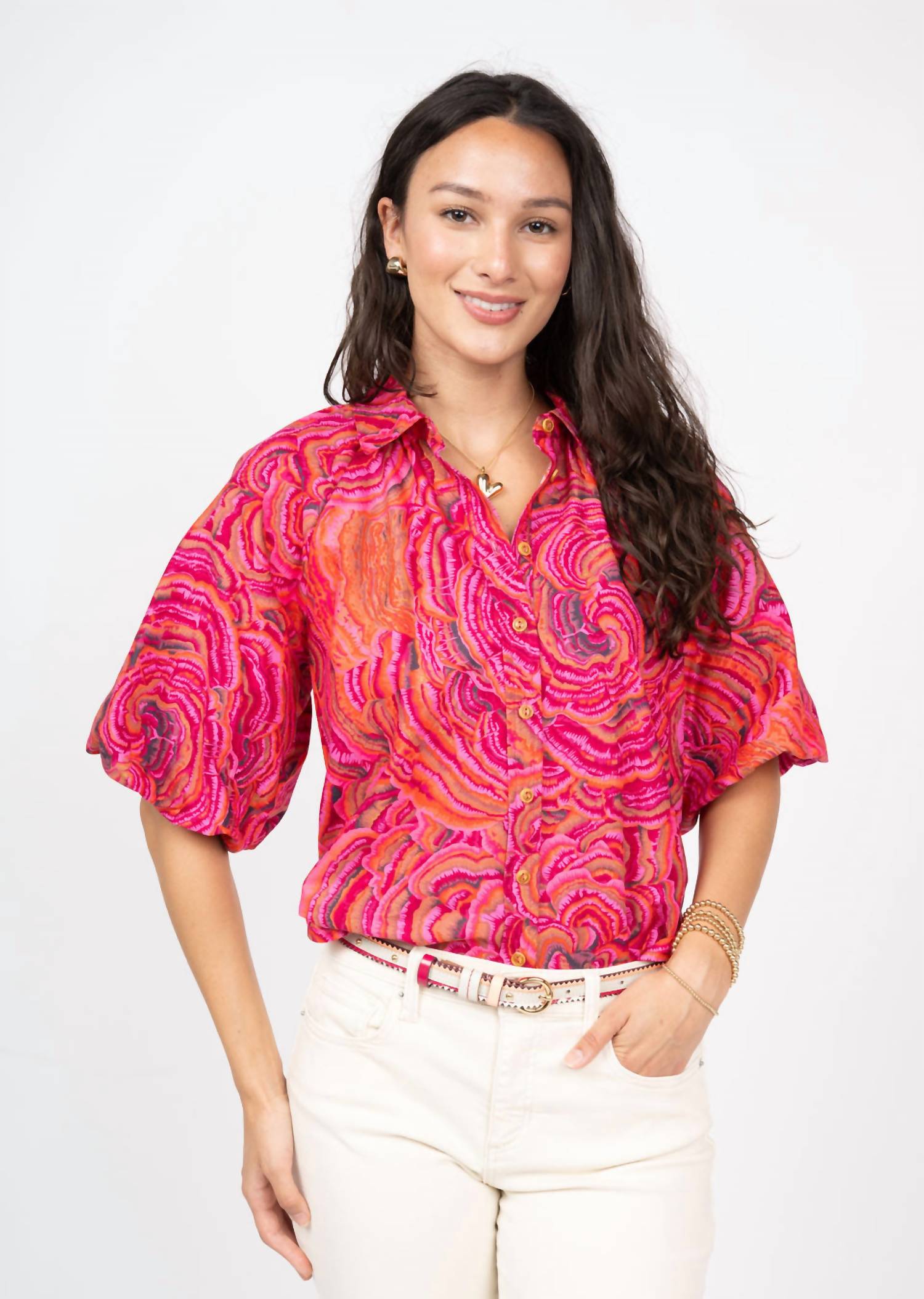 Ivy Jane - Pouf Sleeve Campshirt