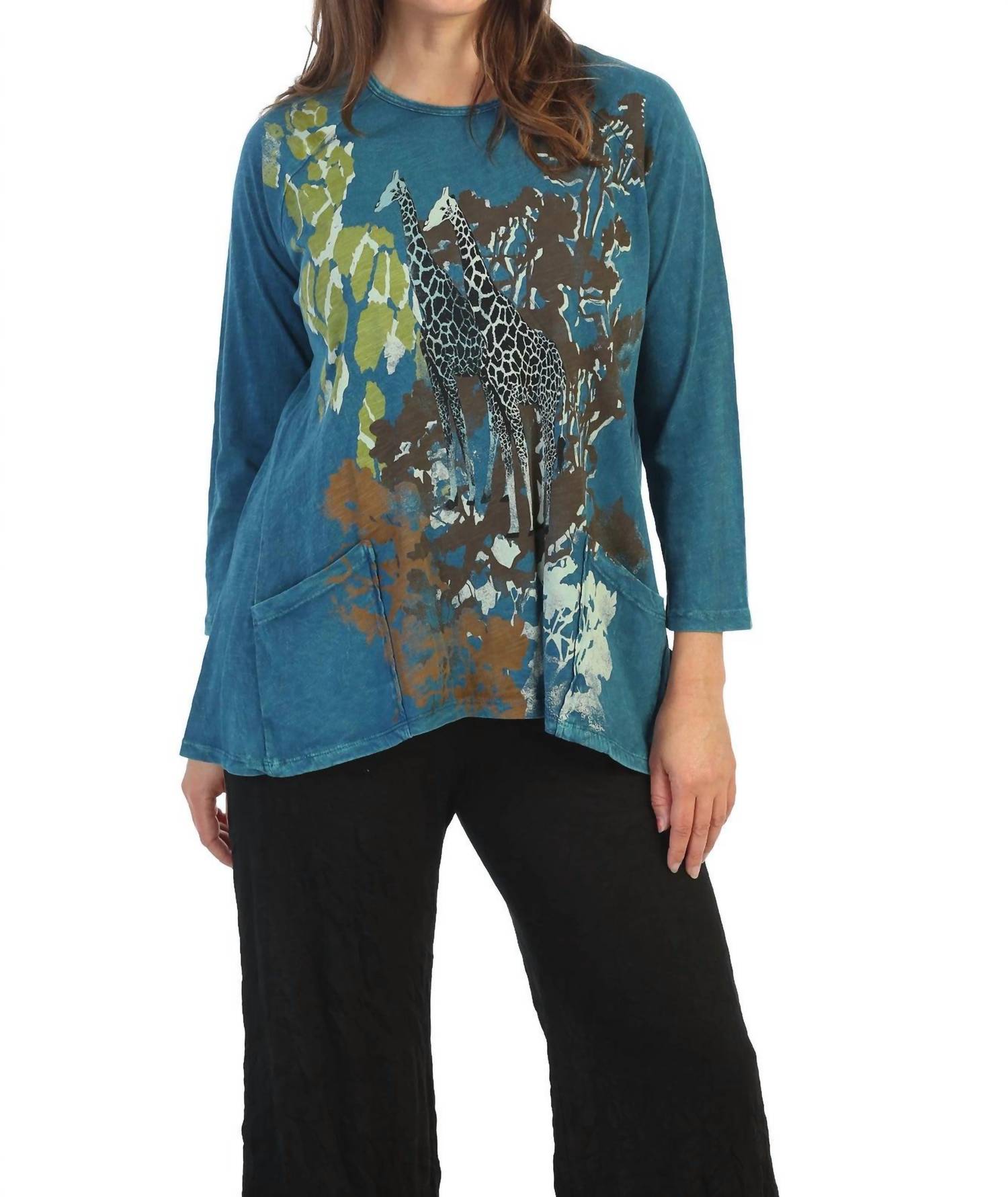 Jess & Jane - Kenya Mineral Washed Patch Pocket Cotton Top