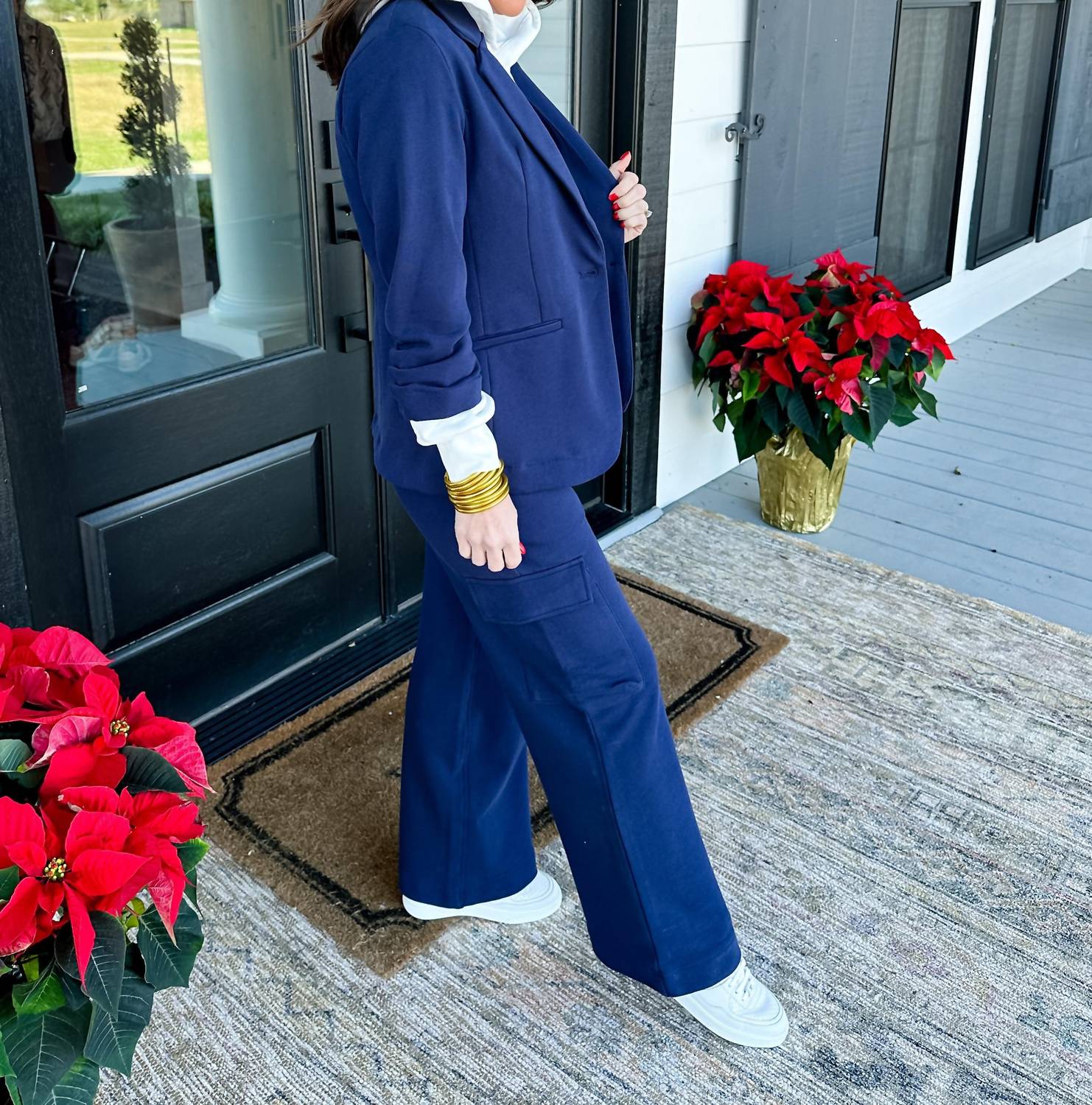 Risen - Terry Blazer And Pant Set