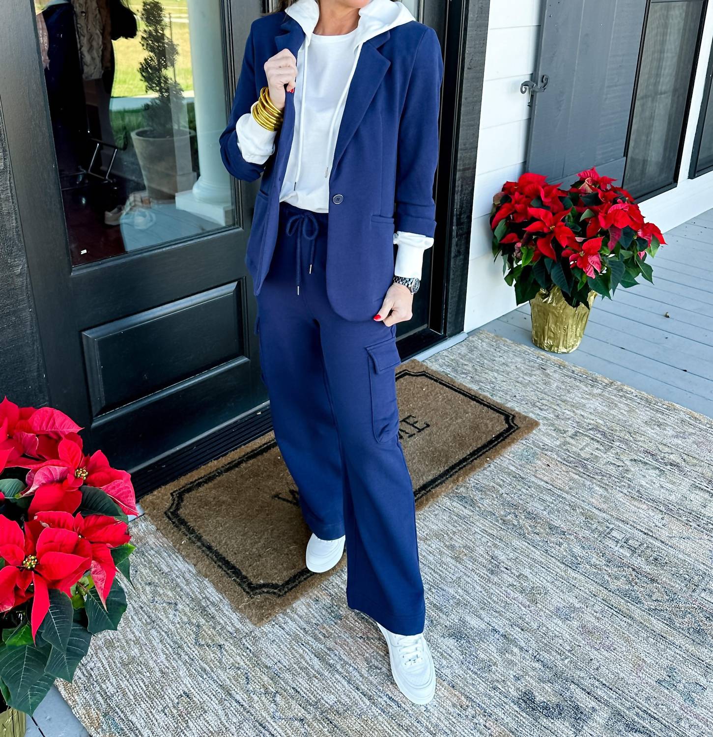 Risen - Terry Blazer And Pant Set