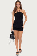 Lugenia Draped Halter Mini Dress