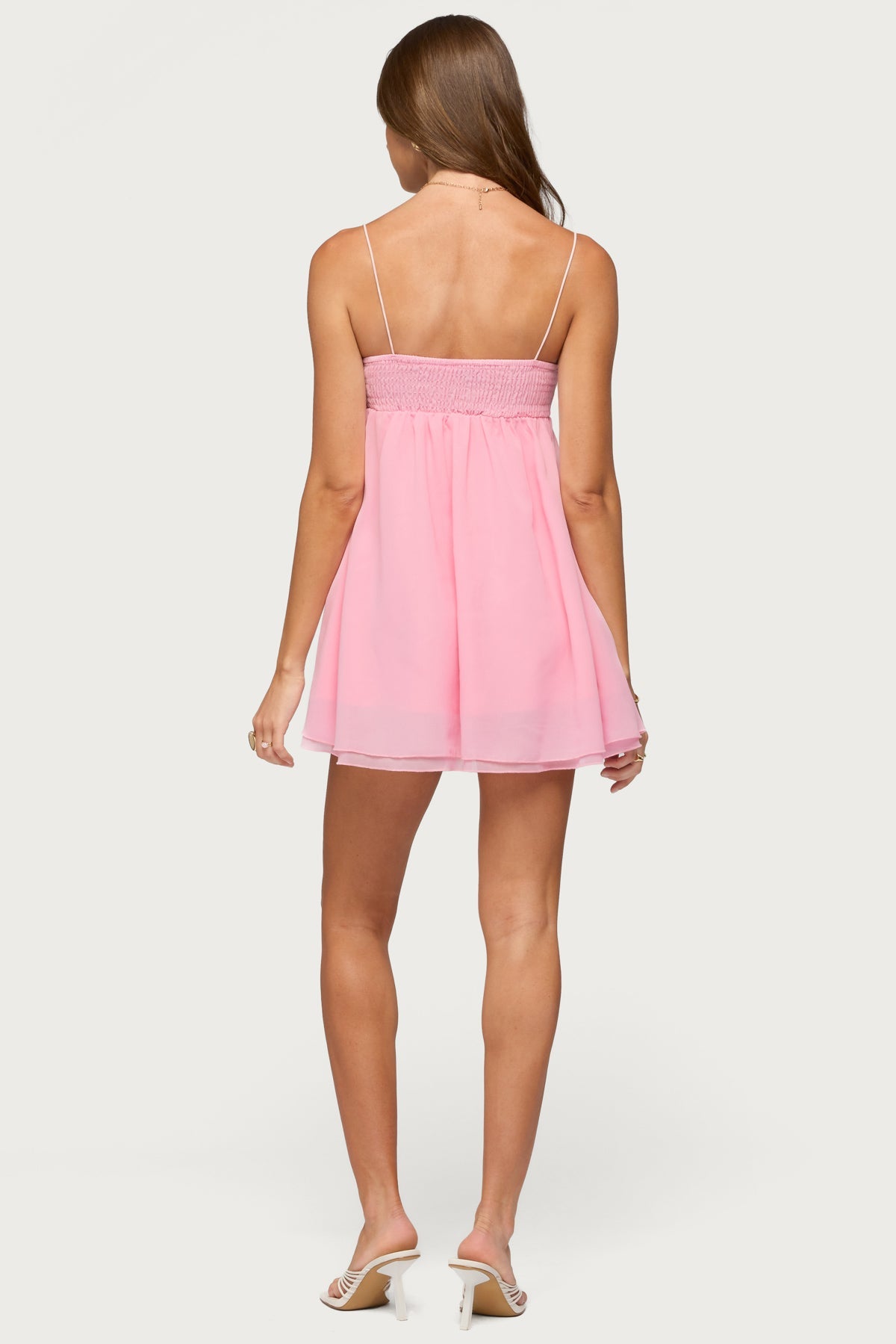 Ariellah Chiffon Babydoll Mini Dress